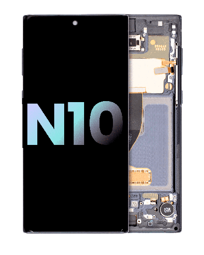 OLED Assembly With Frame Compatible For Samsung Galaxy Note 10 (Service Pack) (Aura Black)