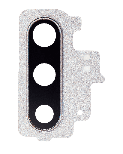 Back Camera Lens With Bracket / Bezel Compatible For Samsung Galaxy Note 10 (Aura Glow / Silver)