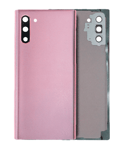 Back Cover Glass With Camera Lens Compatible For Samsung Galaxy Note 10 (No Logo) (Aftermarket Plus) (Aura Pink)