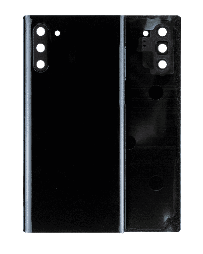 Back Cover Glass With Camera Lens Compatible For Samsung Galaxy Note 10 (Service Pack) (Aura Black)