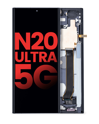 OLED Assembly With Frame Compatible For Samsung Galaxy Note 20 Ultra 5G (Aftermarket Plus) (Mystic Black)