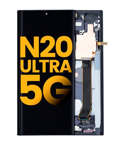 OLED Assembly With Frame Compatible For Samsung Galaxy Note 20 Ultra 5G (Refurbished) (Mystic Black)