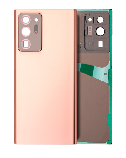 Back Cover Glass With Camera Lens Compatible For Samsung Galaxy Note 20 Ultra (No Logo) (Aftermarket Plus) (Mystic Bronze)