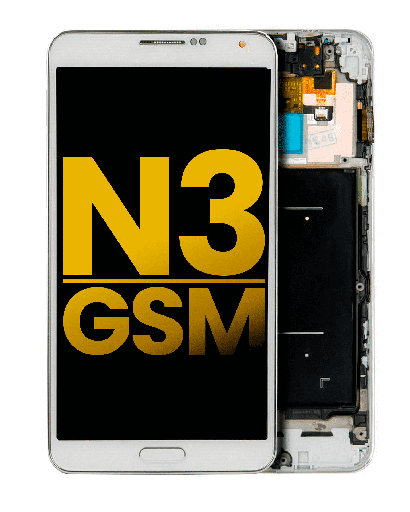 OLED Assembly With Frame Compatible For Samsung Galaxy Note 3 (Refurbished) (AT&amp;T / T-Mobile) (White)