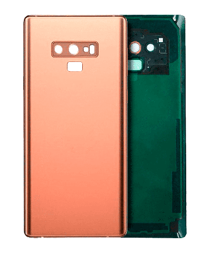 Back Cover Glass With Camera Lens Compatible For Samsung Galaxy Note 9 (No Logo) (Aftermarket Plus) (Metallic Copper)