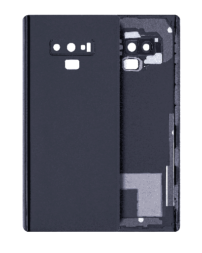 Back Cover Glass With Camera Lens Compatible For Samsung Galaxy Note 9 (No Logo) (Aftermarket Plus) (Midnight Black)