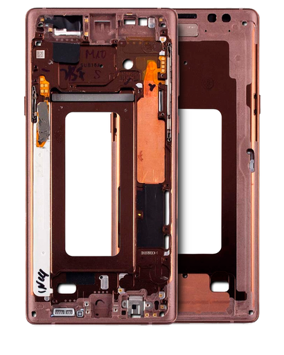 Mid-Frame Housing Compatible For Samsung Galaxy Note 9 (With Small Parts) (Metallic Copper)
