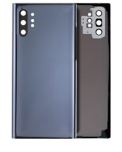 Back Cover Glass With Camera Lens Compatible For Samsung Galaxy Note 10 Plus / 5G (No Logo) (Aftermarket Plus) (Aura Black)