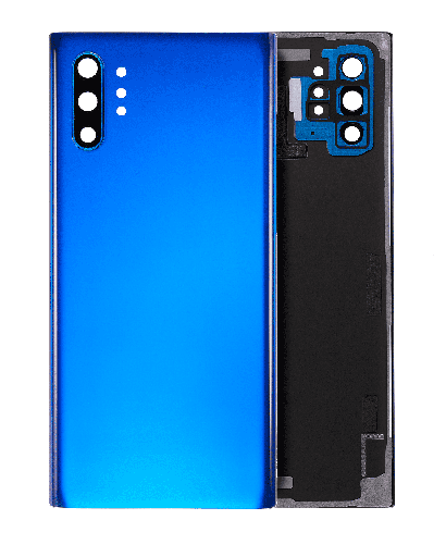 Back Cover Glass With Camera Lens Compatible For Samsung Galaxy Note 10 Plus / 5G (No Logo) (Aftermarket Plus) (Aura Blue)