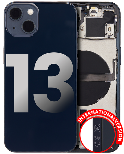 Back Housing W/ Small Components Pre-Installed Compatible For iPhone 13 (International Version) (Used OEM Pull: Grade B) (Midnight)