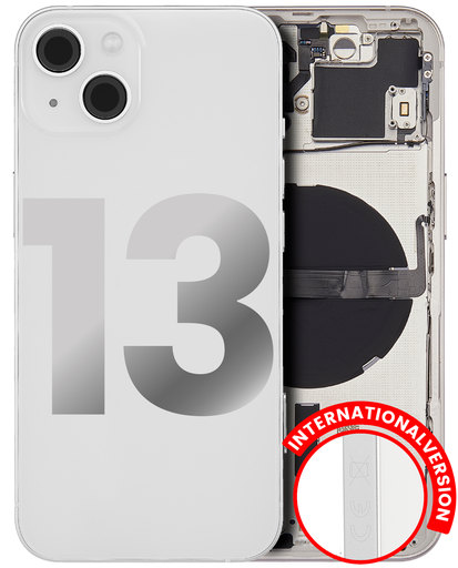 Back Housing W/ Small Components Pre-Installed Compatible For iPhone 13 (International Version) (Used OEM Pull: Grade A) (Starlight)