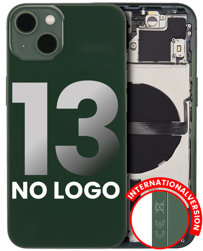 Back Housing W/ Small Components Pre-Installed Compatible For iPhone 13 (No Logo) (Aftermarket Plus) (International Version) (Green)