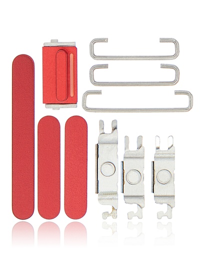 Hard Buttons (Power / Volume / Switch) Compatible For iPhone 13 / 13 Mini (Red)