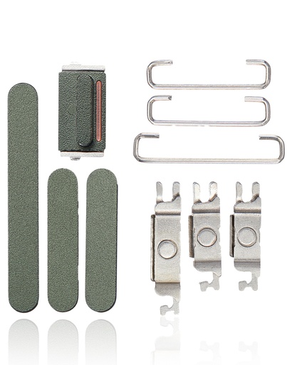 Hard Buttons (Power / Volume / Switch) Compatible For iPhone 13 / 13 Mini (Green)
