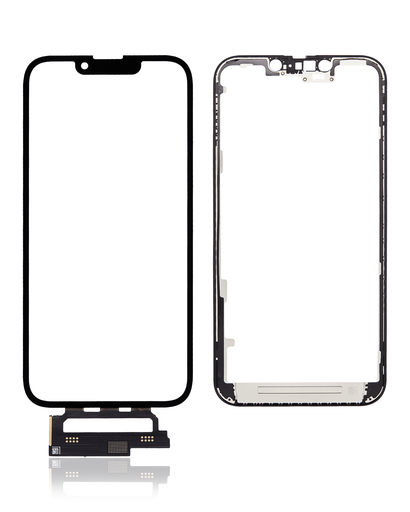 4 in 1 With Frame Included (Front Glass + OCA + Short Touch + OCA Pre-Installed) Compatible For iPhone 13 (OCA Master)