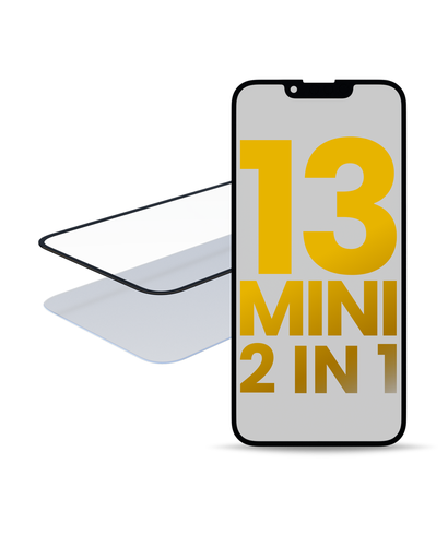 2 in 1 With Frame Included (Front Glass + OCA Pre-Installed) Compatible For iPhone 13 Mini (OCA Master)