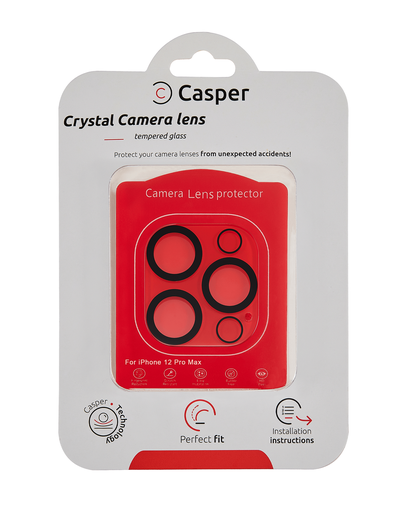 Casper Camera Lens Protector Compatible For iPhone 12 Pro Max (Crystal Full Cover)