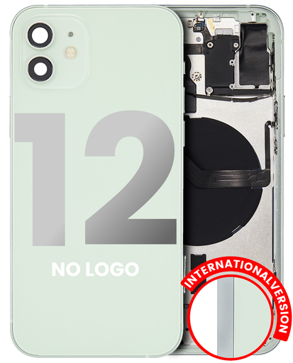 Back Housing W/ Small Components Pre-Installed Compatible For iPhone 12 (International Version) (Used OEM Pull: Grade C) (Green)