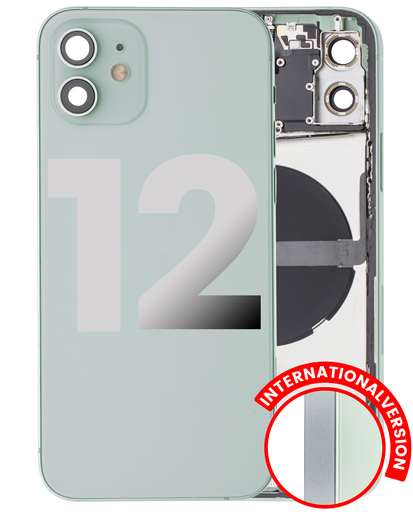 Back Housing W/ Small Components Pre-Installed Compatible For iPhone 12 (International Version) (Used OEM Pull: Grade A) (Green)