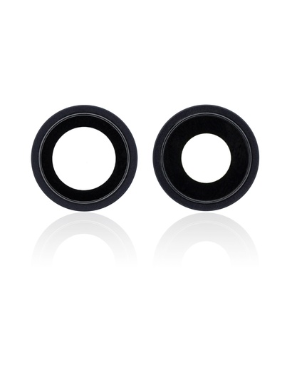 Back Camera Lens With Bracket &amp; Bezel Compatible For iPhone 12 / 12 Mini (Aftermarket Plus) (Black) (10 Pack)