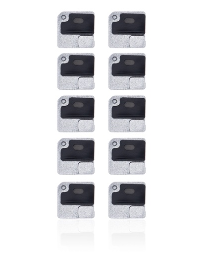 Flash Light / Power Flex Bracket With Microphone Mesh Compatible For iPhone 12 (White) (10 Pack)
