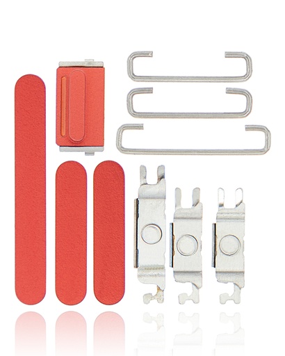 Hard Buttons (Power / Volume / Switch) Compatible For iPhone 12 (Red)