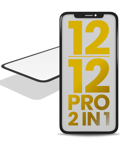 2 in 1 With Frame Included (Front Glass + OCA Pre-Installed) Compatible For iPhone 12 / 12 Pro (OCA Master)