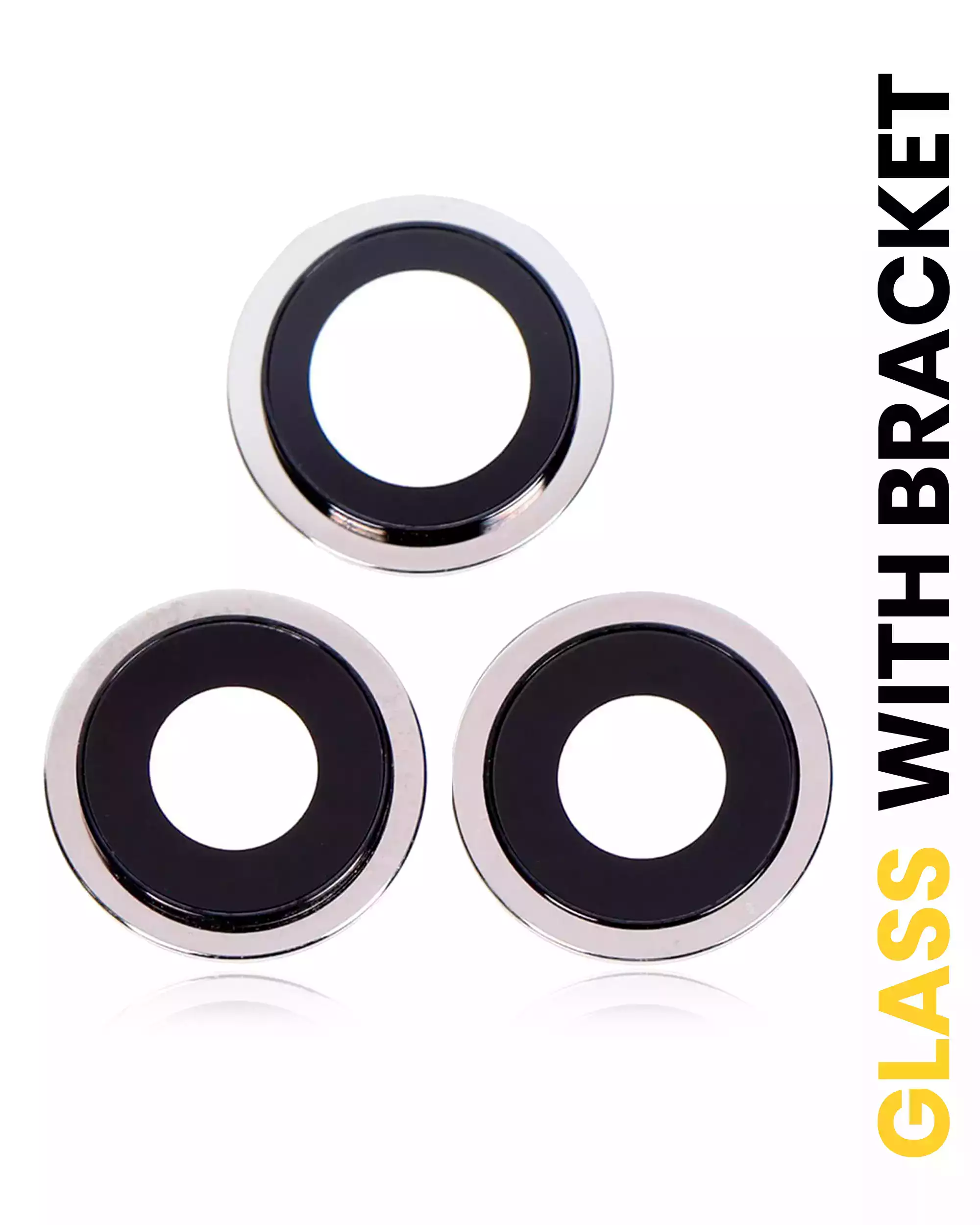 Back Camera Lens With Bracket &amp; Bezel Compatible For iPhone 11 Pro / Pro Max (White) (Real Sapphire / Premium)