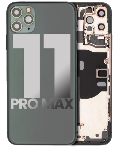 Back Housing W/ Small Components Pre-Installed Compatible For iPhone 11 Pro Max (Used OEM Pull: Grade B) (Midnight Green)