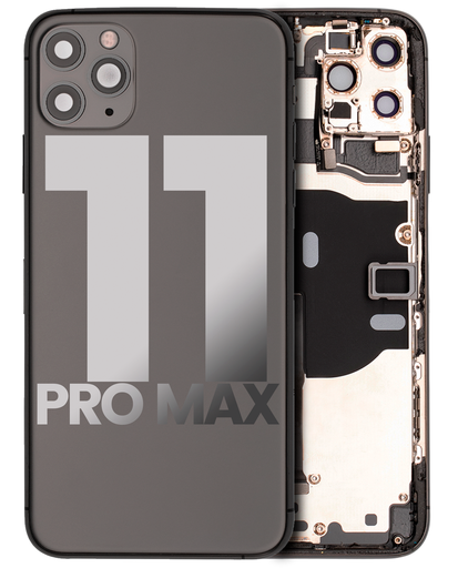 Back Housing W/ Small Components Pre-Installed Compatible For iPhone 11 Pro Max (Used OEM Pull: Grade B) (Space Gray)