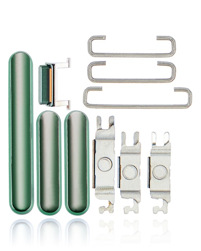 Hard Buttons (Power / Volume / Switch) Compatible For iPhone 11 Pro / 11 Pro Max (Midnight Green)