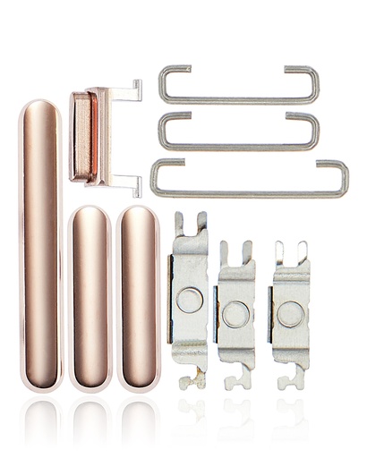 Hard Buttons (Power / Volume / Switch) Compatible For iPhone 11 Pro / 11 Pro Max (Gold)