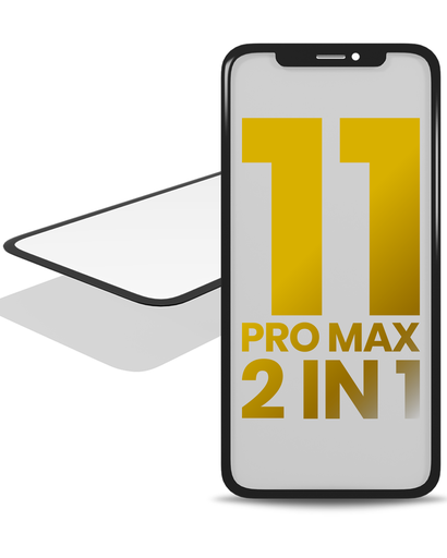 2 in 1 With Frame Included (Front Glass + OCA Pre-Installed) Compatible For iPhone 11 Pro Max (OCA Master)