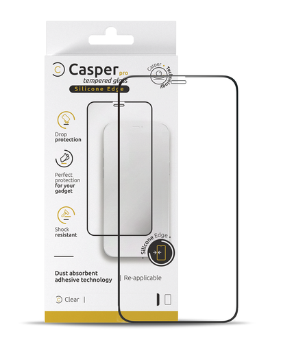 Casper Pro Silicone Tempered Glass Compatible For iPhone XS Max / 11 Pro Max (Retail Pack) (Clear)