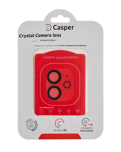 Casper Camera Lens Protector Compatible For 12 Pro (Crystal Full Cover)