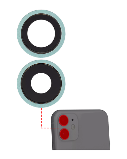 Back Camera Lens With Bracket &amp; Bezel Compatible For iPhone 11 (Green) (Aftermarket Plus)