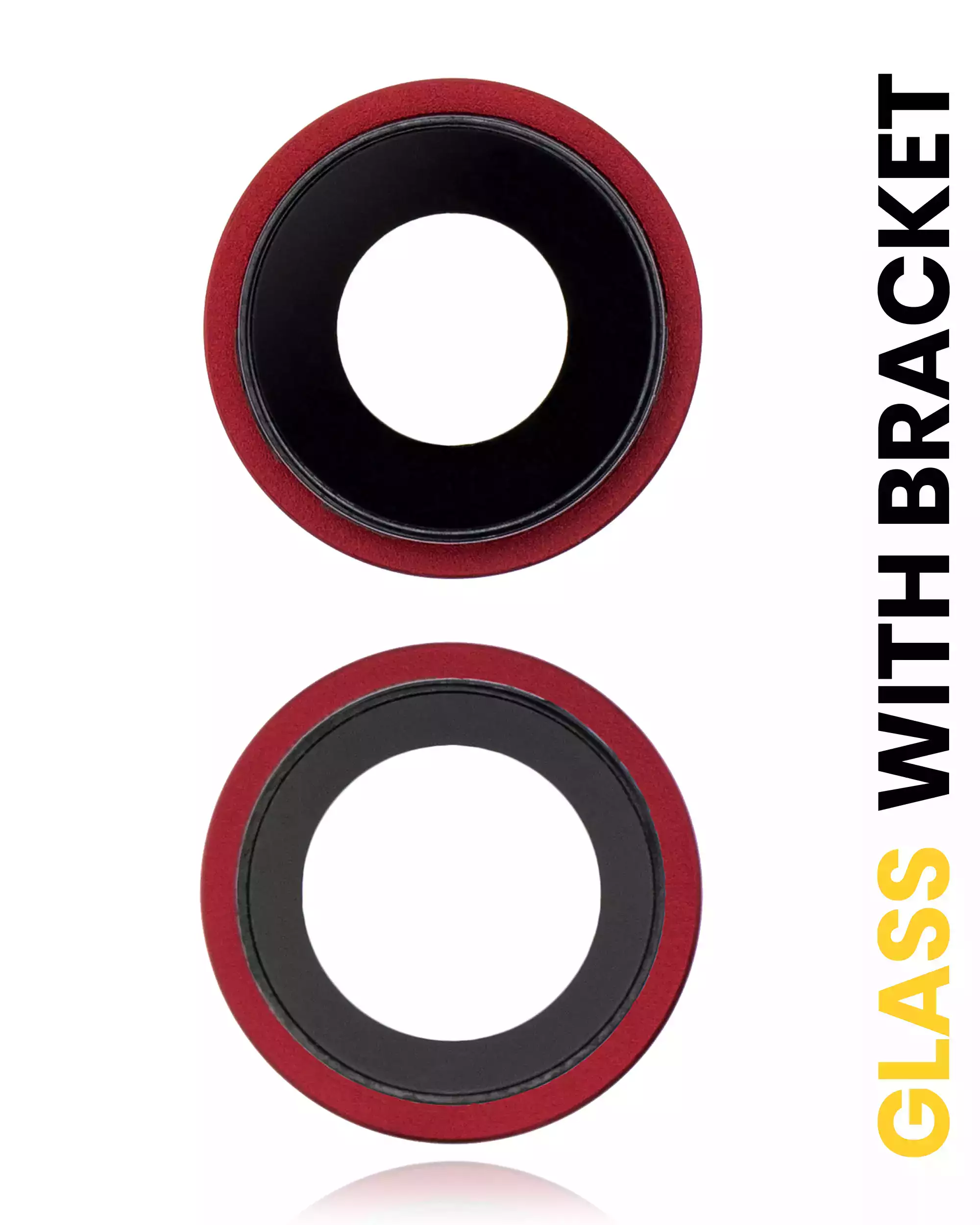 Back Camera Lens With Bracket &amp; Bezel Compatible For iPhone 11 (Red) (Real Sapphire / Premium)