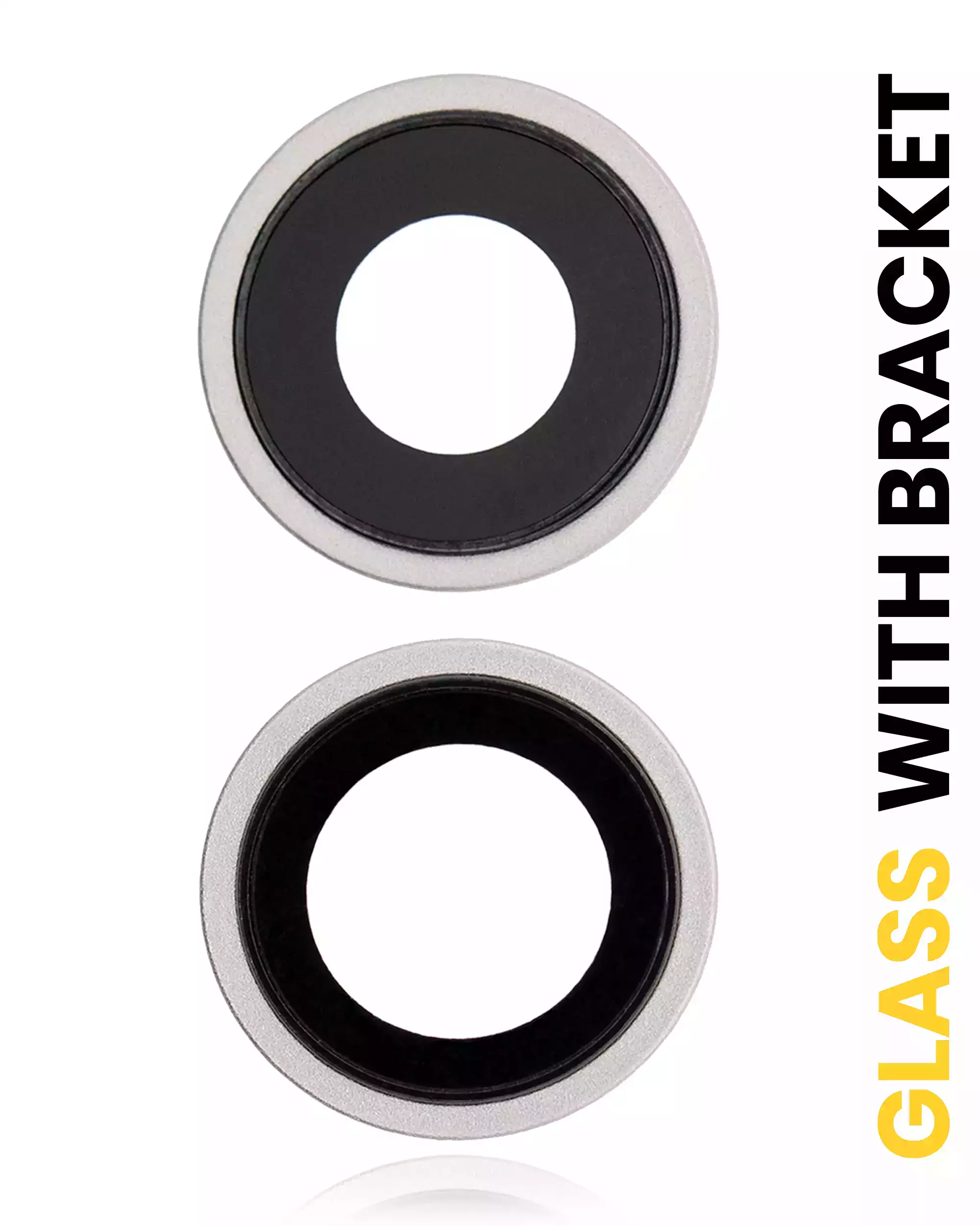 Back Camera Lens With Bracket &amp; Bezel Compatible For iPhone 11 (White) (Real Sapphire / Premium)