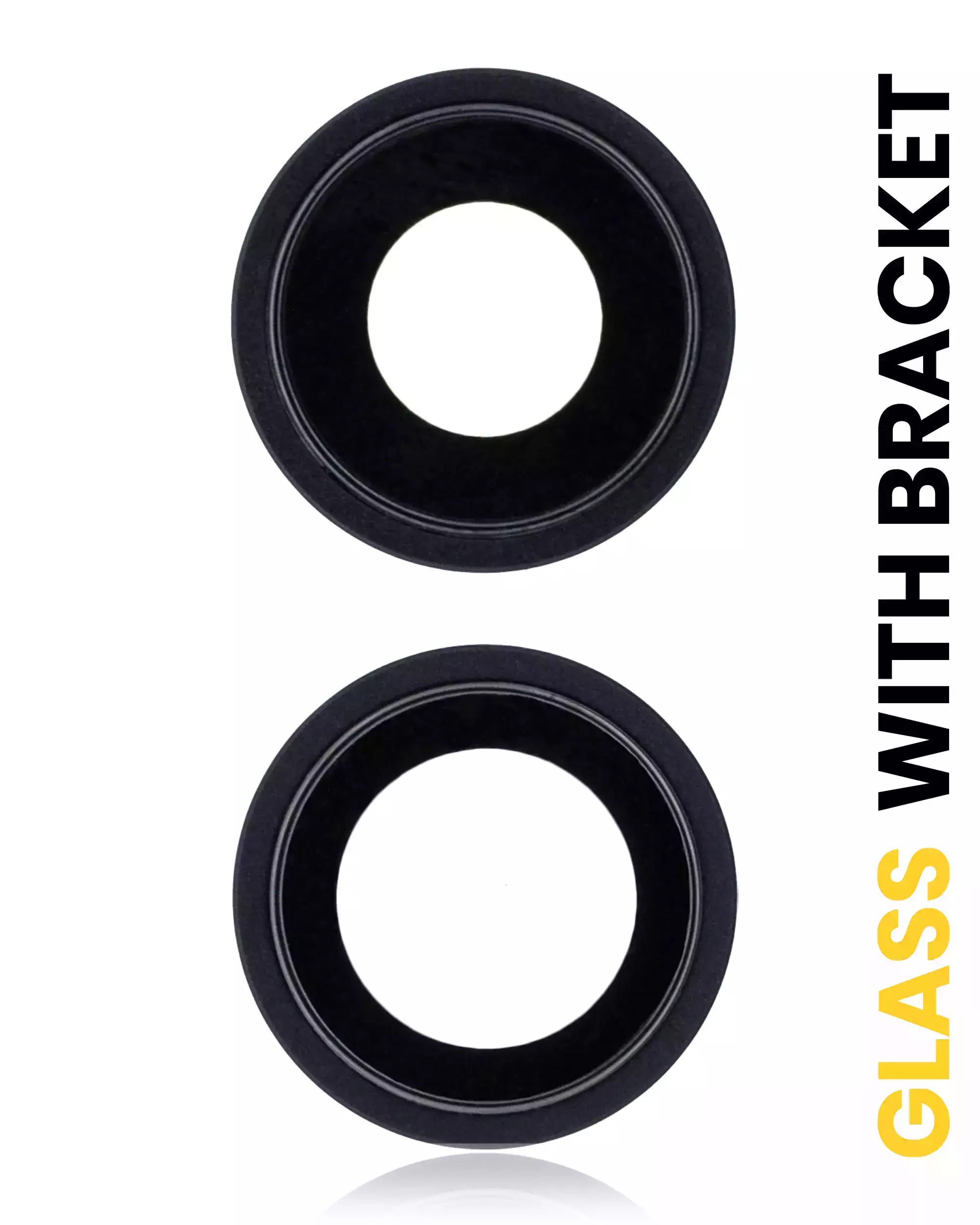Back Camera Lens With Bracket &amp; Bezel Compatible For iPhone 11 (Black) (Real Sapphire / Premium)
