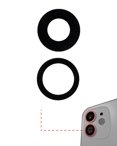 Back Camera Lens (Glass Only) With Adhesive Compatible For iPhone 11 (2 Piece Set) (10 Pack) (Real Sapphire / Premium)