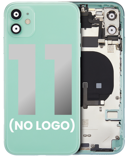 Back Housing W/ Small Components Pre-Installed Compatible For iPhone 11 (No Logo) (Aftermarket Plus) (Green)