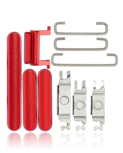 Hard Buttons (Power / Volume / Switch) Compatible For iPhone 11 (Red)