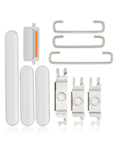 Hard Buttons (Power / Volume / Switch) Compatible For iPhone 11 (White)
