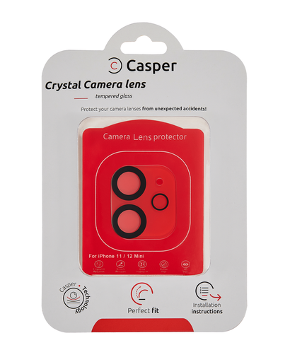 Casper Camera Lens Protector Compatible For iPhone 11 / 12 Mini (Crystal Full Cover)