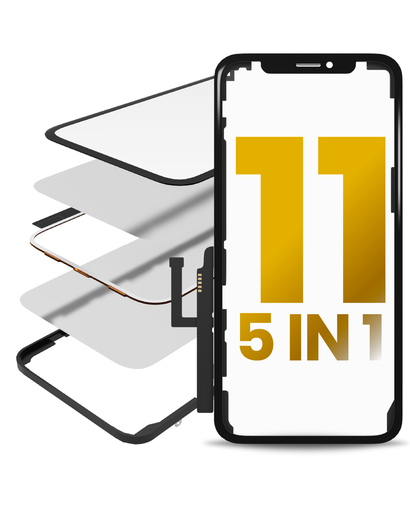 5 in 1 (Front Glass + OCA + Frame + Digitizer + OCA Pre-Installed) Compatible For iPhone 11 (OCA Master)