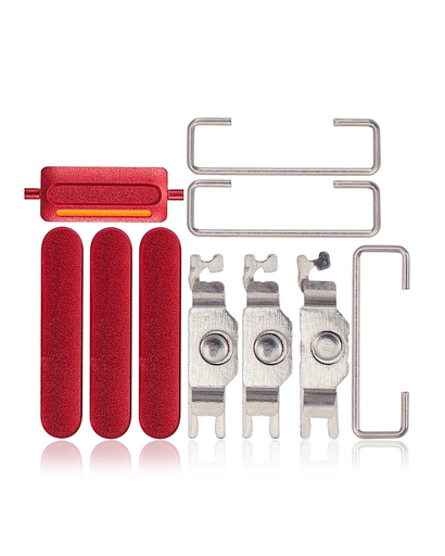 Hard Buttons (Power / Volume / Switch) Compatible For iPhone SE (2022) (Red)