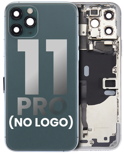 Back Housing W/ Small Components Pre-Installed Compatible For iPhone 11 Pro (No Logo) (Aftermarket Plus) (Midnight Green)