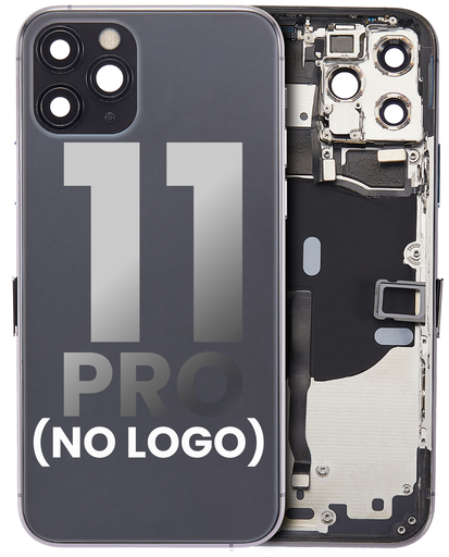 Back Housing W/ Small Components Pre-Installed Compatible For iPhone 11 Pro (No Logo) (Aftermarket Plus) (Space Gray)