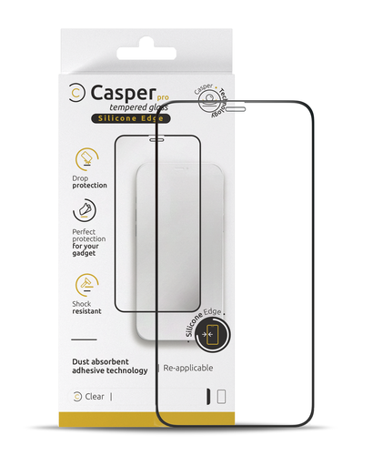 Casper Pro Silicone Tempered Glass Compatible For iPhone X / XS / 11 Pro (Retail Pack) (Clear)