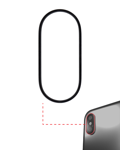 Back Camera Bezel Ring Only Compatible For iPhone XS / XS Max (Space Gray) (10 Pack)